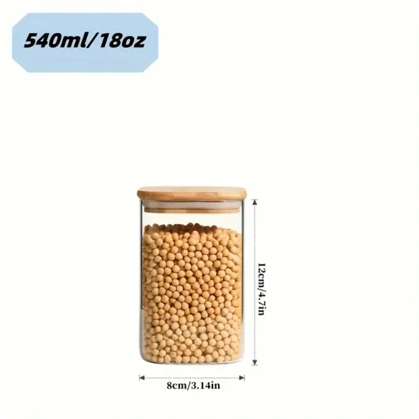 2Pcs Square Sealed Jars